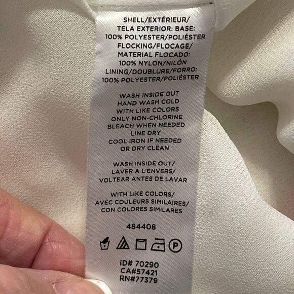 Ann Taylor Factory Women’s L/S Neck Tie Blouse/Top - Picture 11 of 11